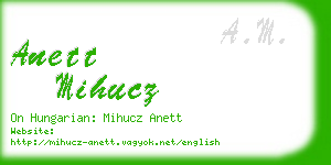 anett mihucz business card